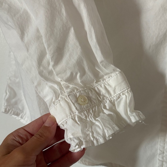 J. Crew Ivory Ruffled Blouse - Picture 4 of 6